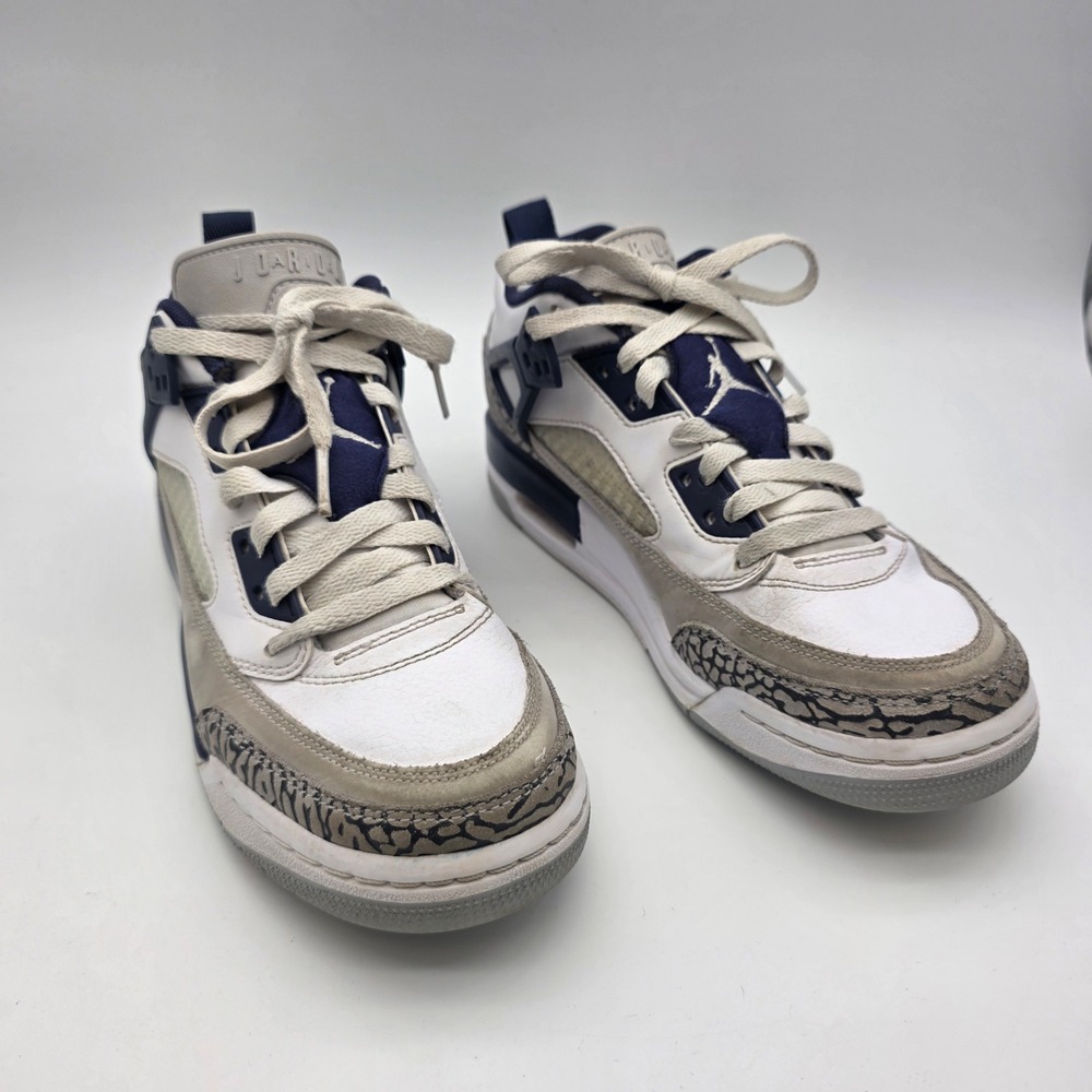 Jordan Spizike Low Kids Basketball Shoes White Navy Grey FQ3950-140 Size 7Y